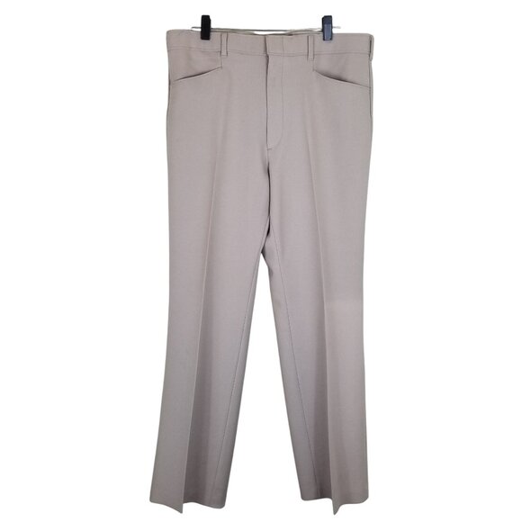 Levis Menswear Tan Action Slacks 34" Waist Tailored Fit Sta-Prest - Picture 1 of 8